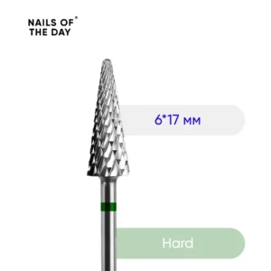 Carbide taper cutter 6*17 mm, green