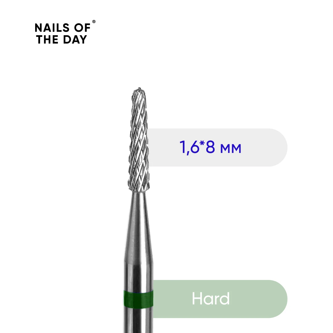 Carbide burr 1.6 mm*8 mm, green